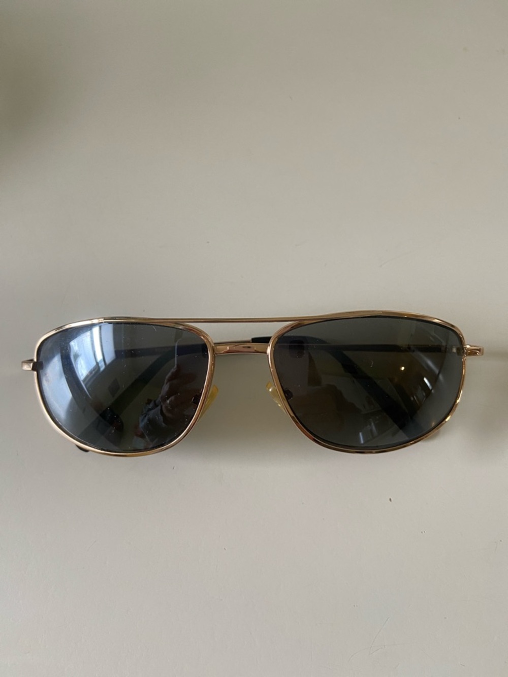 Zenni optical Classic Aviator Sunglasses in Gold with gray Lenses EUC